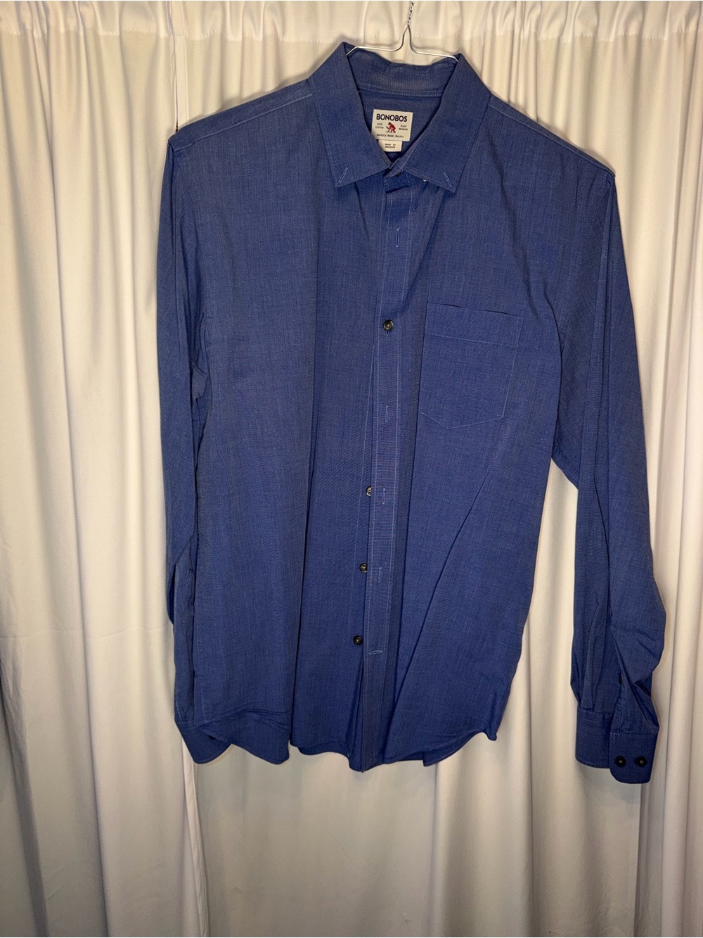 Bonobos Men’s Casual Button-Down Shirt in Navy Blue